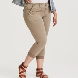 Torrid cropped twill military pants